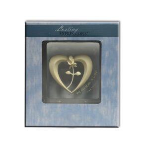Life Rose Heart Plaque With stand